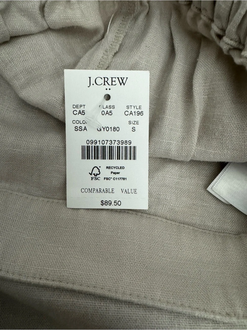 J Crew Women's Faux Wrap Midi Skirt in Light Beige